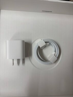 Apple White USB-C Power Adapter and Braided USB-C Cable